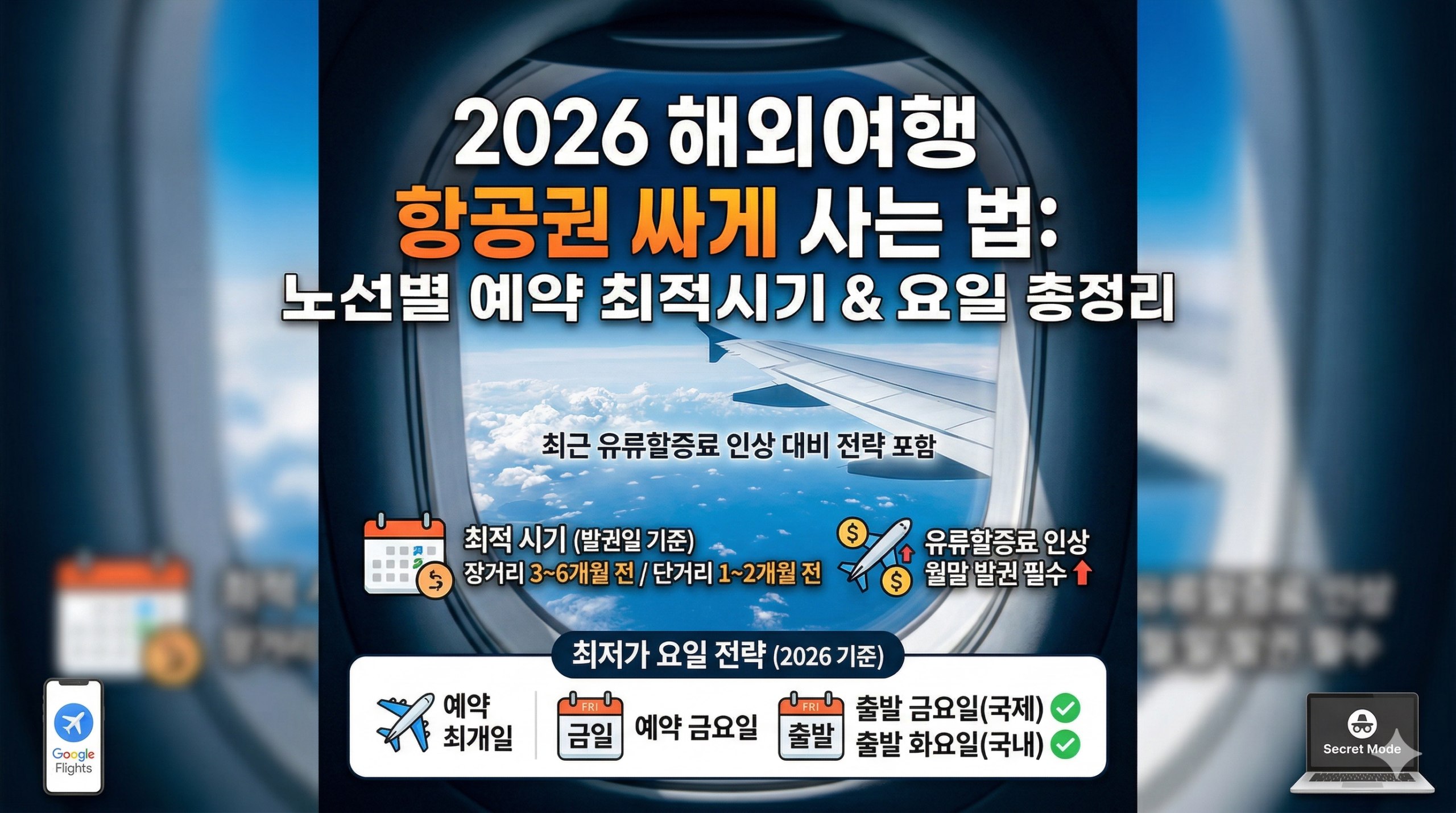 2026 해외여행 항공권 싸게 사는 법: 노선별 예약 최적 시기 & 요일 총정리