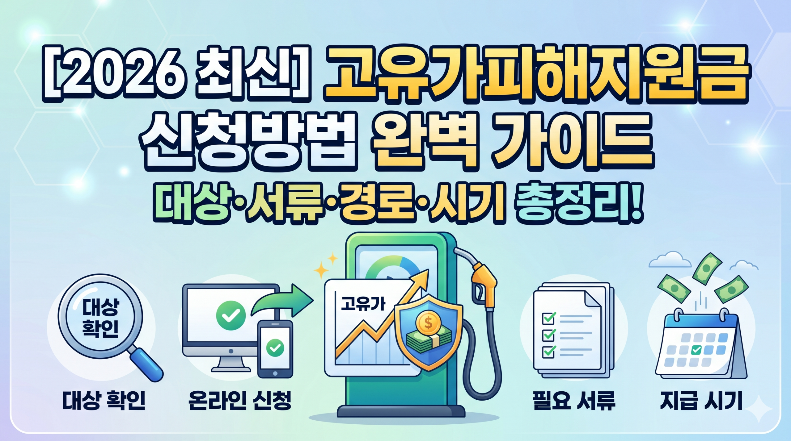 고유가피해지원금 신청방법 완벽 가이드: 대상 확인·온라인 신청 경로·필요 서류·지급 시기 총정리