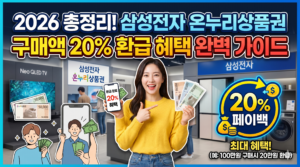 삼성전자 온누리상품권 지원금액 2026 총정리: 구매액 20% 환급 혜택 완벽 가이드